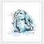 «Lapin Bleu», reproduction encadrée-33305841