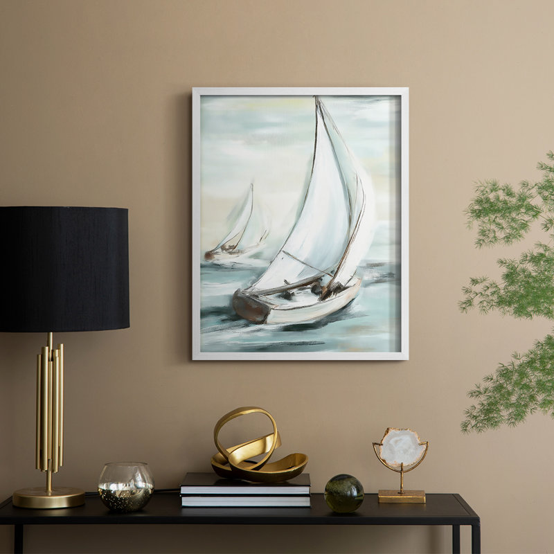 NAUTICAL Series LV, reproduction encadrée - bois massif, H 30 po x l 24 po, Blanc