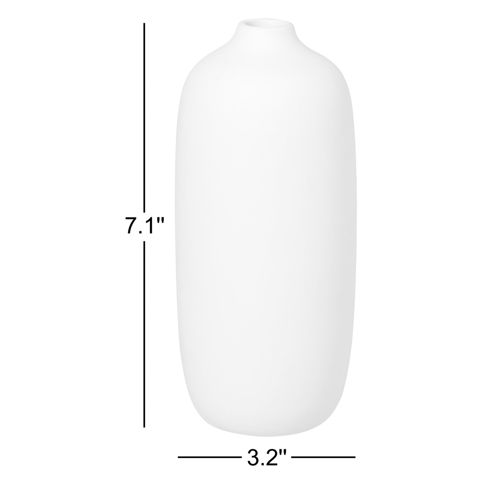 Ceola Ceramic Table Vase, White
