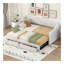 Lit de jour simple tapissier très grand avec deux tiroirs, beige