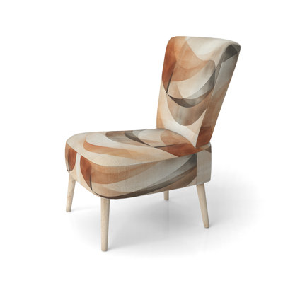 Chaise d'appoint Abstract Shapes - Chaise d'appoint beige à courbes minimalistes