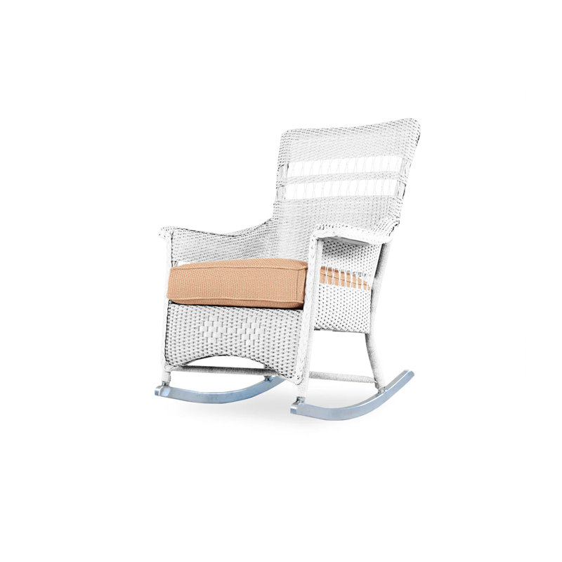 Nantucket Outdoor Rocker Chair, White, Demo Stone