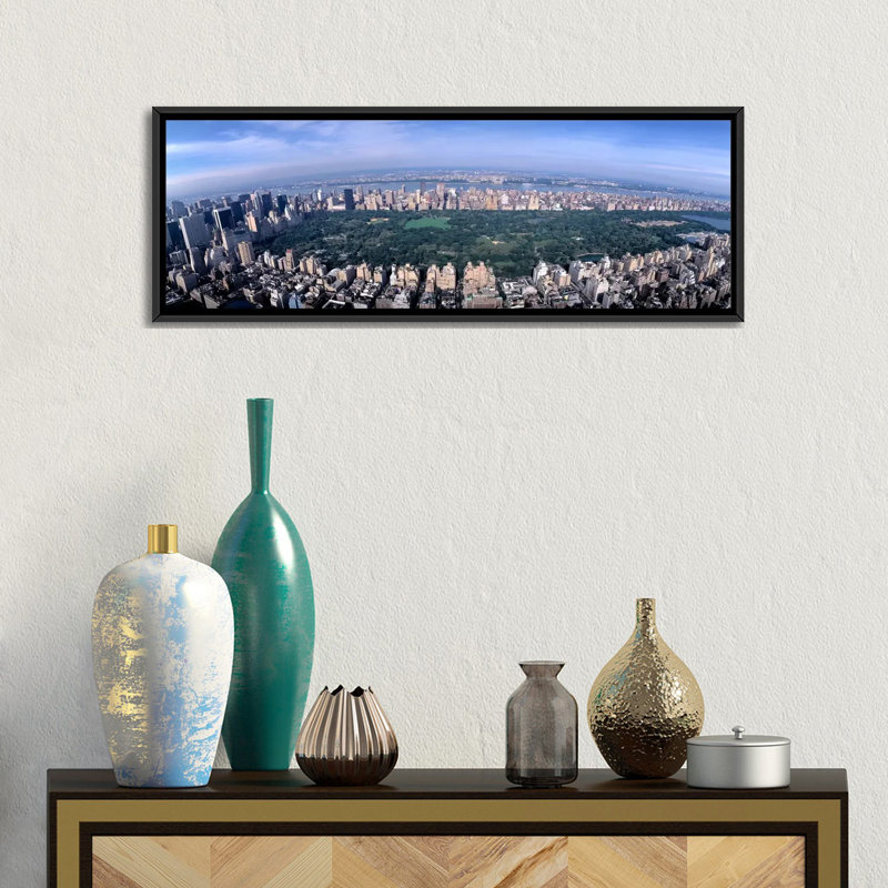 Reproduction de photo sur toile panoramique, Central Park, New York, H 12 po x l 36 po x P 1,5 po