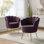Fauteuil demi-tonneau en velours 30 po Hendrix