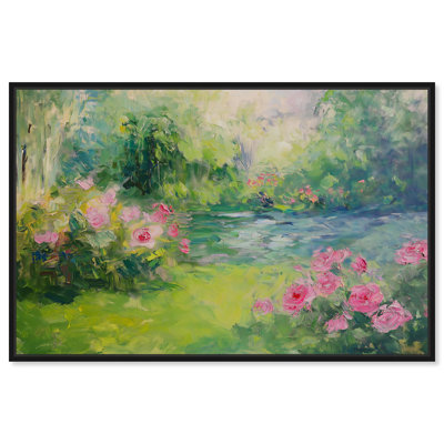 Garden of English Roses Canvas Impressionism Art by Art Remedy