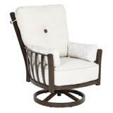 Santa Fe Ultra High Back Lounge Swivel Rocker w/Two Side Pillows