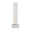 Kelly Wearstler Volver 1-light Small Table Lamp in White Marble with Clear Etched Glass shade-952417712