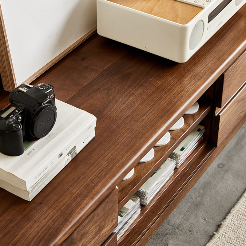 Meuble télé minimaliste en bois massif de style européen