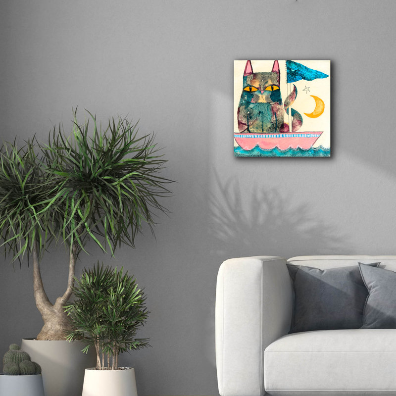 «Epic Graffiti» «By The Light of the Moon» par Wyanne, art mural sur toile, 18 po x 18 po, H 18 po x l 18 po x P 0,75 po