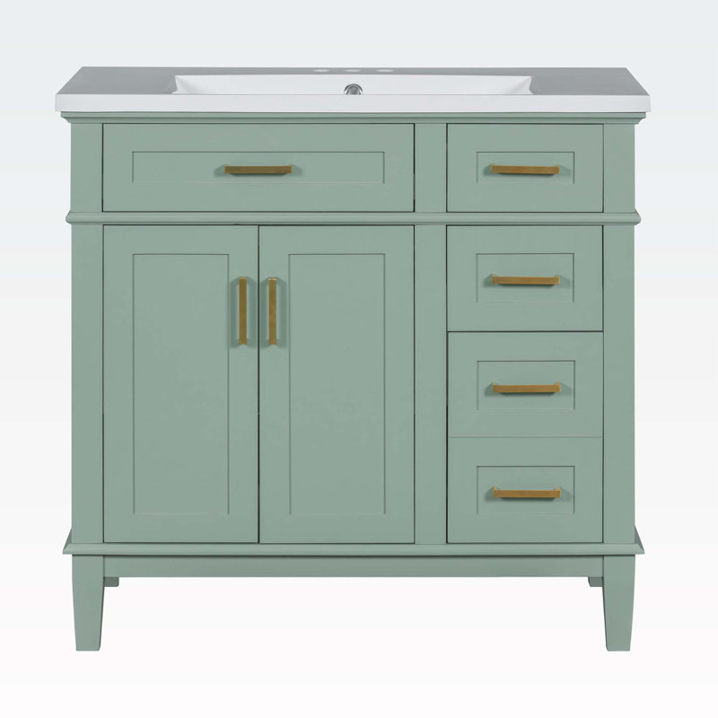 Armoire de salle de bain Fione, Vert