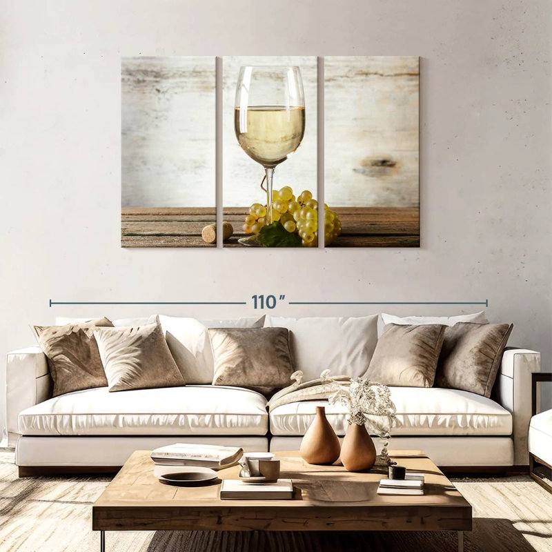 Yarlin White Wine, 48" H x 74" W
