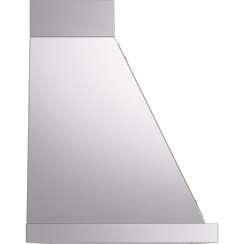 ILVE Nostalgie II Series Noblesse 40 inch Wall Mount Range Hood with 600 CFM, Stainless Steel/Brass