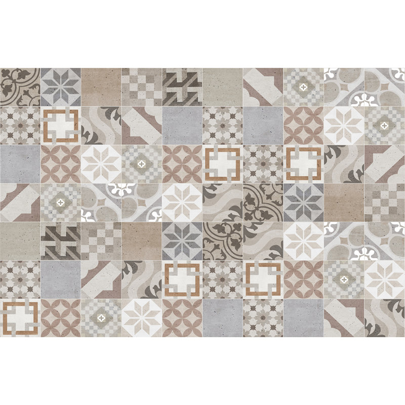 Akmaral Vinyl Machine Printed Area Rug, Rectangle 133 x 200cm