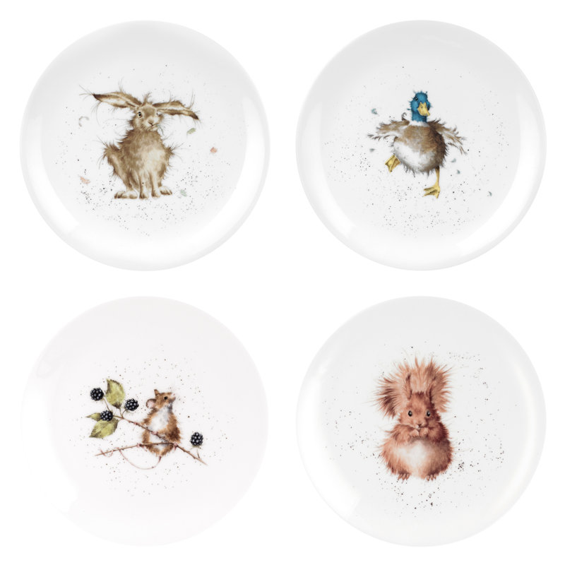 Ensemble de assiettes à salade en porcelaine désossée 8" couper