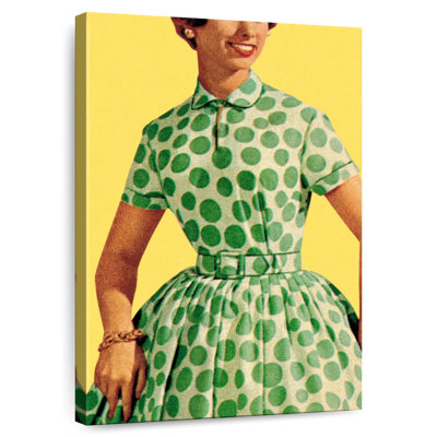 Shuttleworth Woman In Green Polka Dress