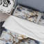 Ensemble de housse de couette à motif marbré blanc et bleu Magnolias-1463734854