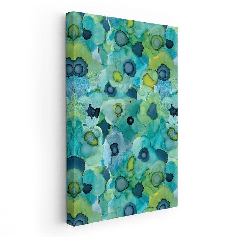 Emerald Bloom Matrix - reproduction d'art sur toile, H 60 po x l 40 po