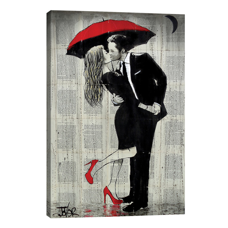 The Kissing Rain by Loui Jover - Wrapped Canvas Print, 101.6 cm H x 66.04 cm W x 3.175 cm D