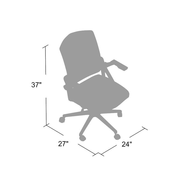 Chaise de travail roulante avec accoudoirs rabattables, filet noir et vinyle, réglable