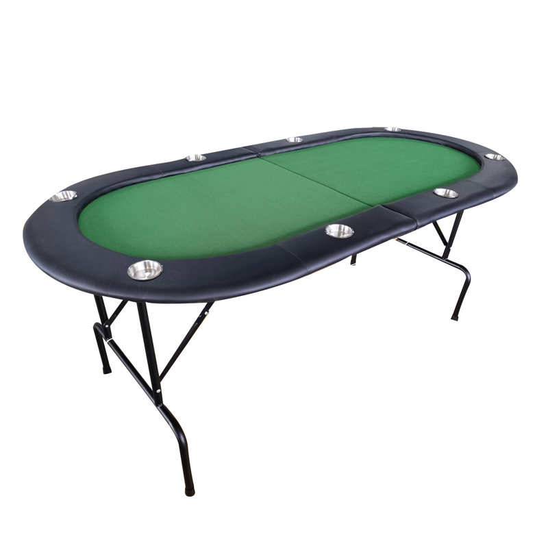 Table de poker pliable 73 po avec porte-gobelets Ino Design, Vert
