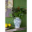 47x15.5x31" Rectangular Console Table with Elegant Floral Design and Mirrored Silver Finish