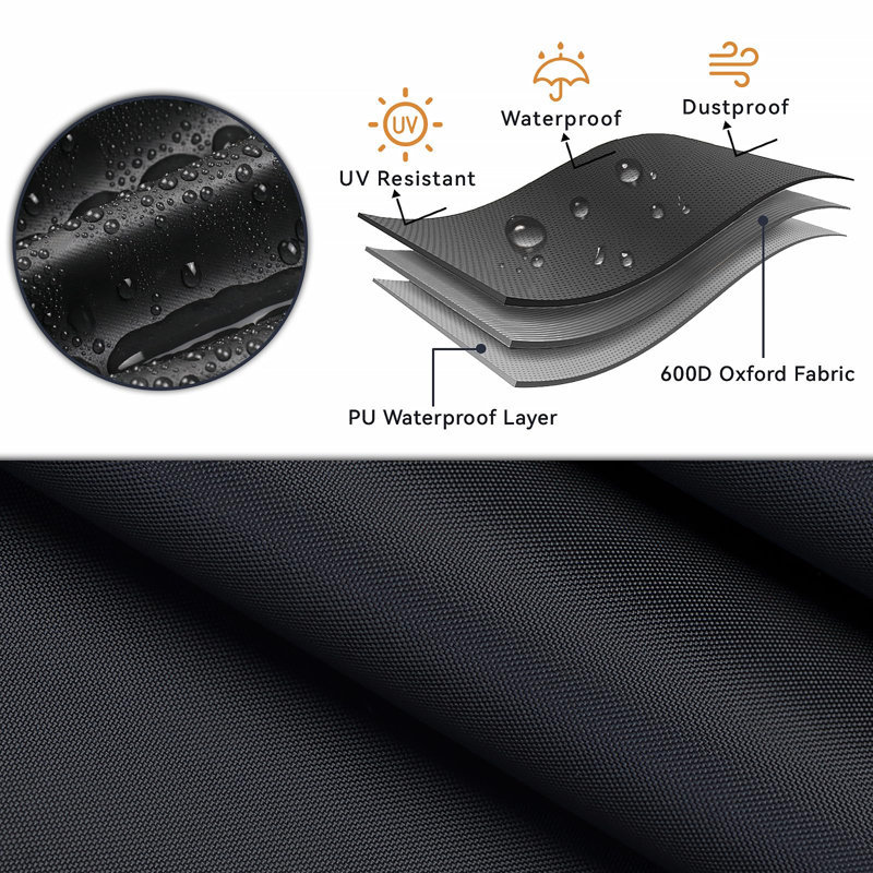 Black Waterproof Heavy Duty Outdoor Loveseat Cover