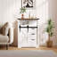 Farmhouse Freestanding Storage Cabinet with Sliding Barn Door and 3 Drawers in White for Bathrooms and Entryways