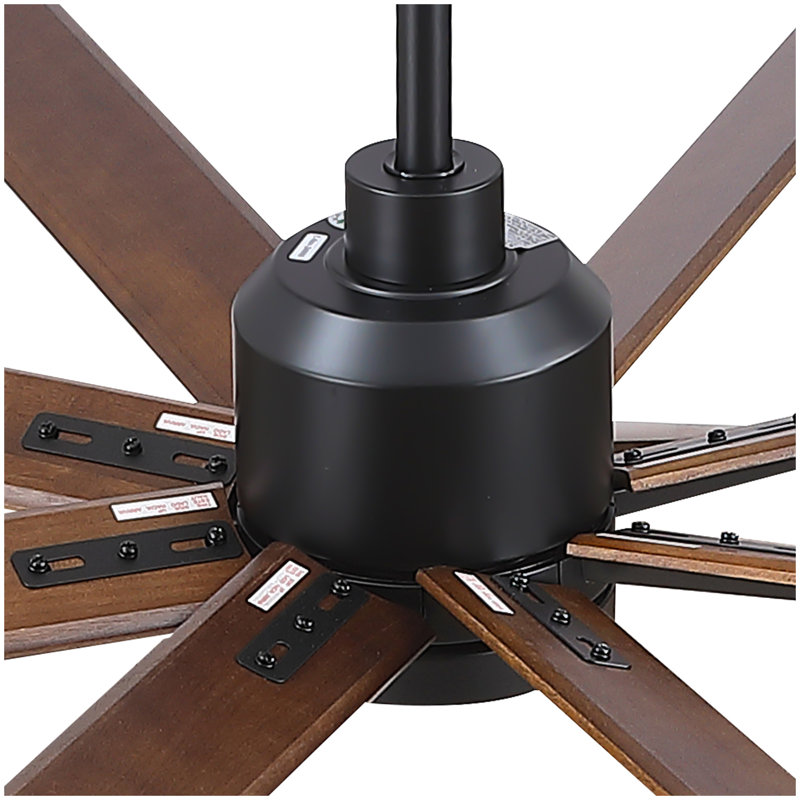 84" Black Lowe Profile Ceiling Fan with Light