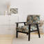 Fusion industrielle ivoire à motif floral - Chaise rembourrée de style campagnard, Chaise d'appoint ivoire