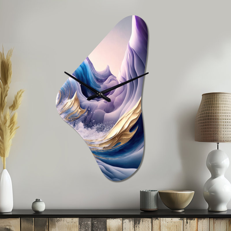 Lamonda - Horloge murale forme Boomerang - forme unique, Grand