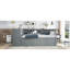 Lit de jour double avec lit gigogne, structure de lit de jour en bois avec tiroirs de rangement et tablettes latérales, lit de jour avec bureau, aucune boîte à ressorts nécessaire, gris-437598501-437598491