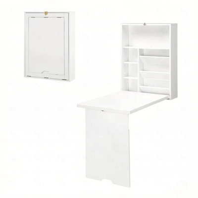 Premium Look Convertible Writing Desk,Wall Mounted Design Office Desk,Floating Gaming Desk,Timeless Style Computer Desk(Only including Office Desk)