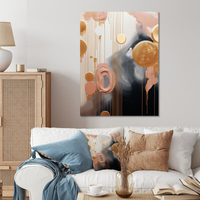 Or et or abstraits formes harmoniques IV - formes abstraites, art mural en métal
