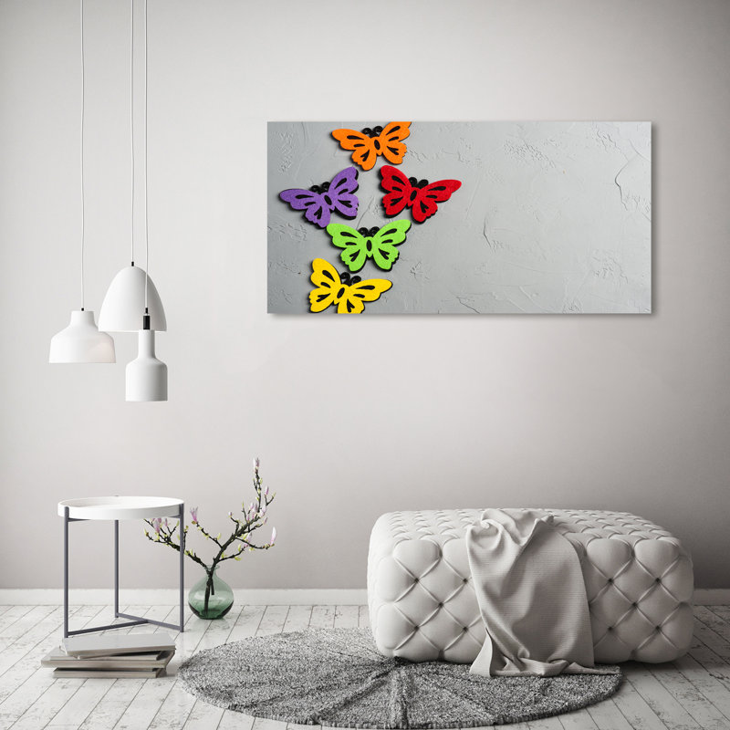 Colourful Butterflies - Wrapped Canvas Print