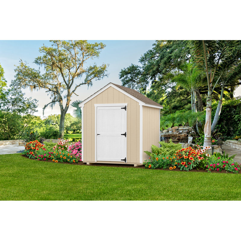 Edgemont 7 ft. W x 7 ft. D Solid/Manufactured Wood Storage Shed, With Floor
