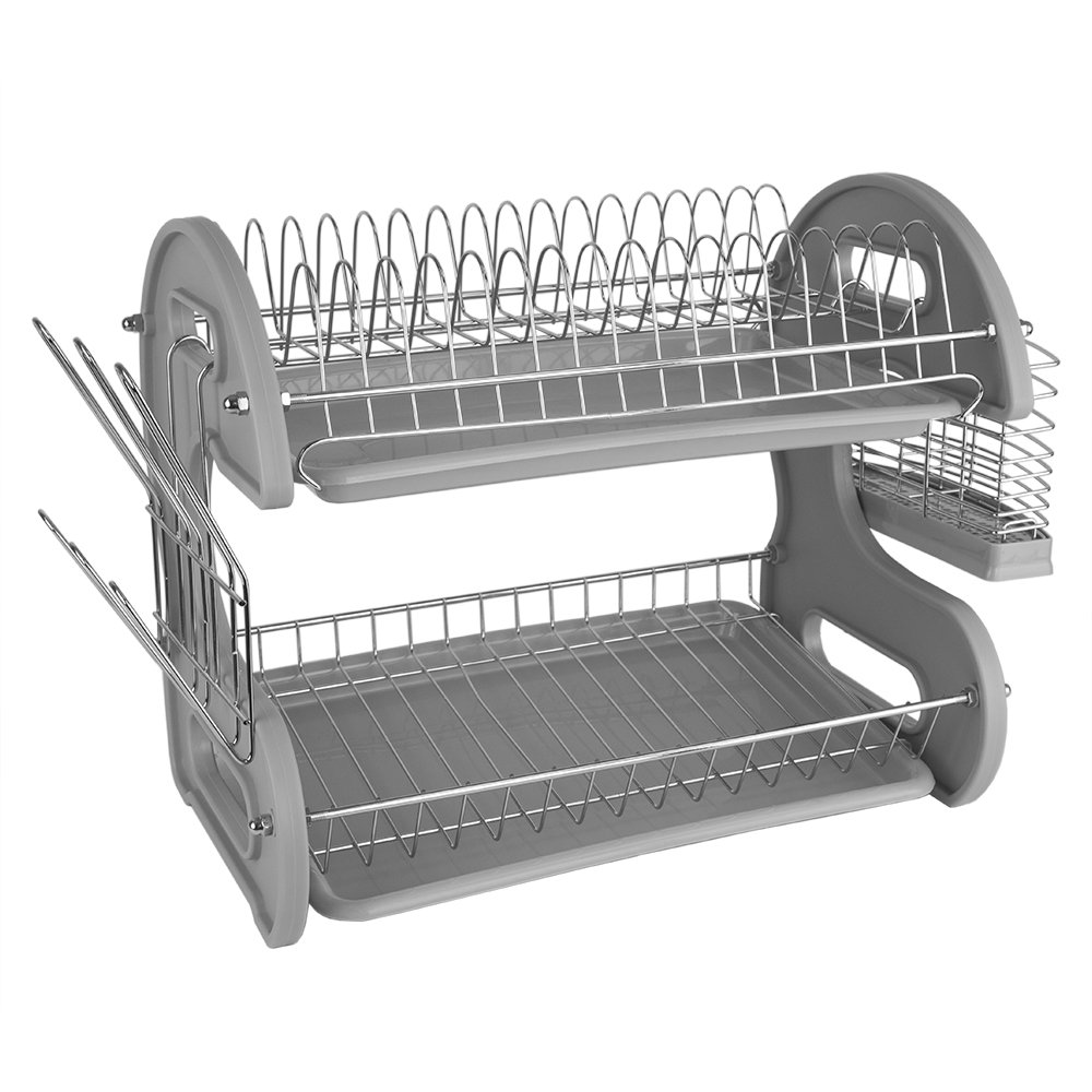 Symple Stuff Derrell Stainless Steel 2 Tier Dish Rack & Reviews | Wayfair