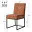 Chaise d'appoint en chenille rembourrée avec cadre en fer (ensemble de 2)-1049834298