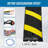 Rubber Speed Hump 72.05 x 11.81 x 1.77 in 2-Pack 2-Channel Traffic Speed Bump Black/Yellow with Reflective Strips and 22000 lbs Capacity