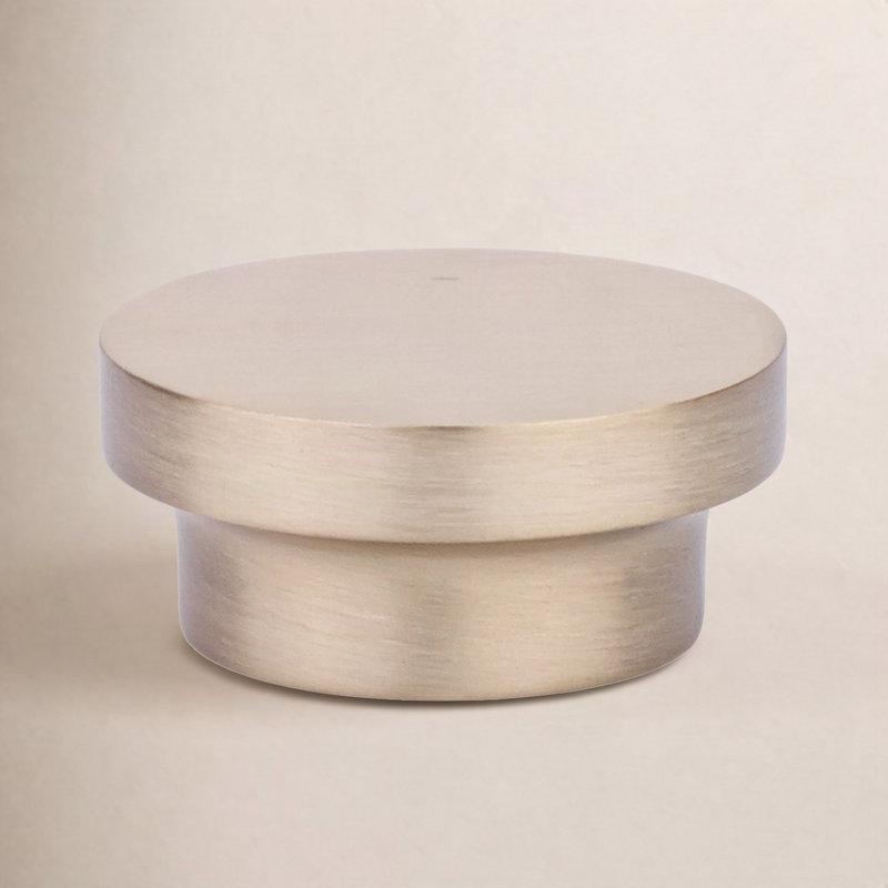 Urban Modern Mushroom Knob, Satin Brass