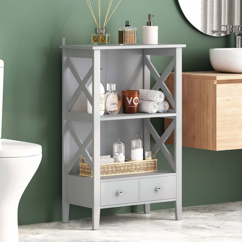 Étagère de rangement à tiroir pour salle de bain