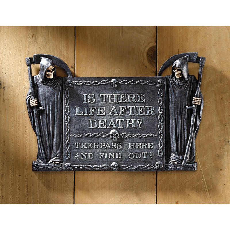 Grim Reaper Gothic Resin Wall Mounted Sculpture