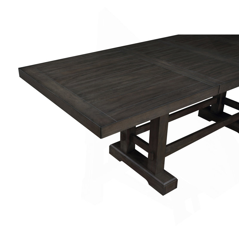Ensemble de salle à manger à hauteur de comptoir 9 pièces Napa - Brun foncé, 9 pièces : table, 8 chaises