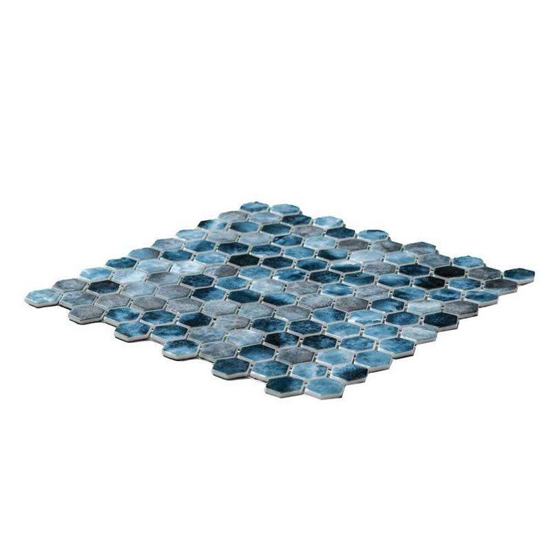 Eterna 1" x 1" Straight Edge Glass Mosaic Wall And Floor Tile, Blue