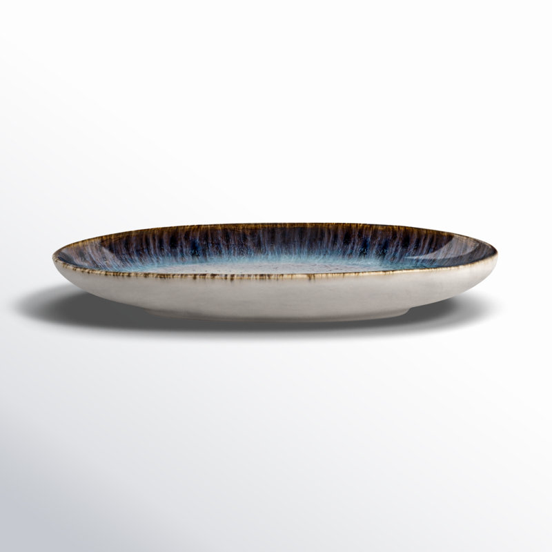 Cypress Grove Stoneware Platter, 1" H x  17" W x 11" L
