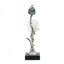 Porte-bougie en aluminium avec support en marbre, 8 x 5 x 15 po-890550459