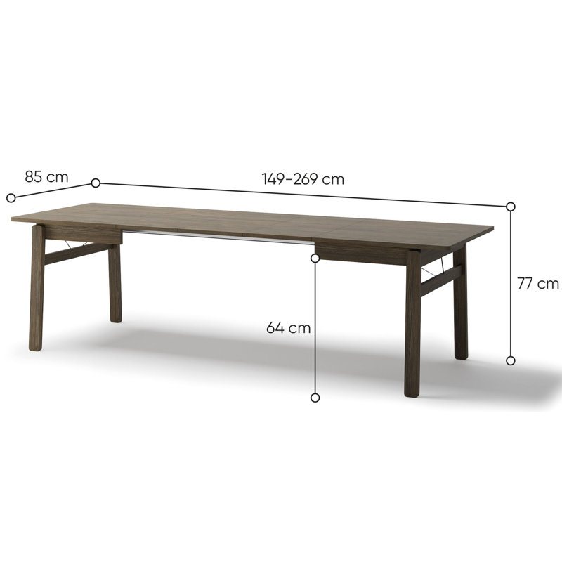 Plot extendable table 149-269x85 cm, Brown