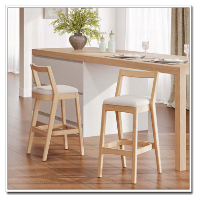 Tabouret en bois d'hévéa