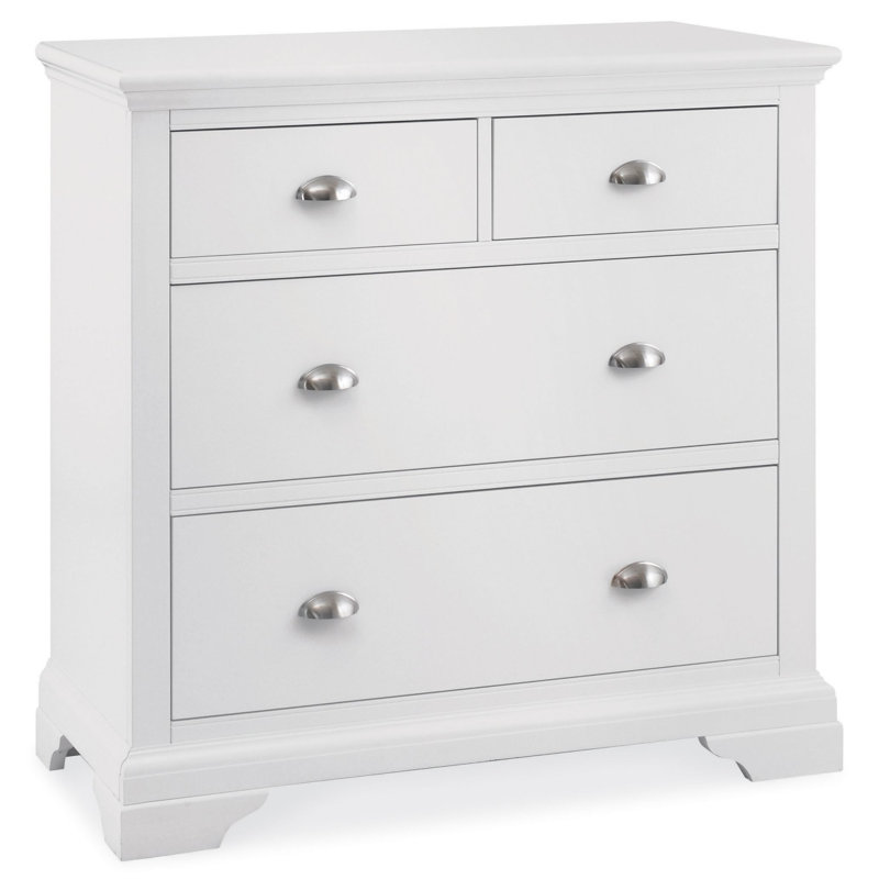 Raffin 99.1cm W 4 - Drawer Chest of Drawers, White