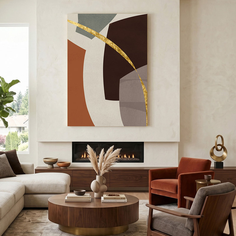 Art sur toile abstrait terre terre, 24" x 36"