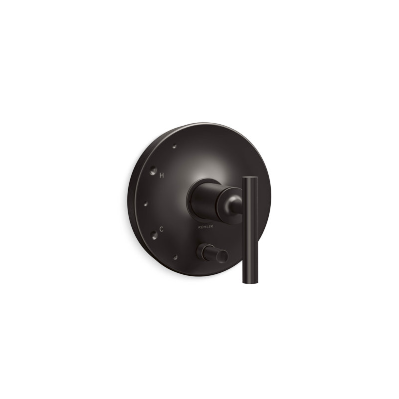 Purist Rite-Temp Valve Trim With Push-Button Diverter And Lever Handle